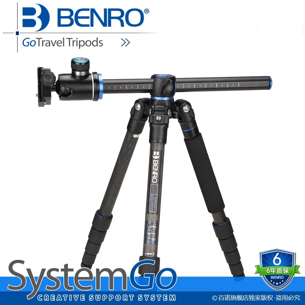 

BENRO Go Travel Tripods Kit Min Height Professional Portable Digital Camera Tripod 5 Section Tripod For SLR Cameras GC169TV1