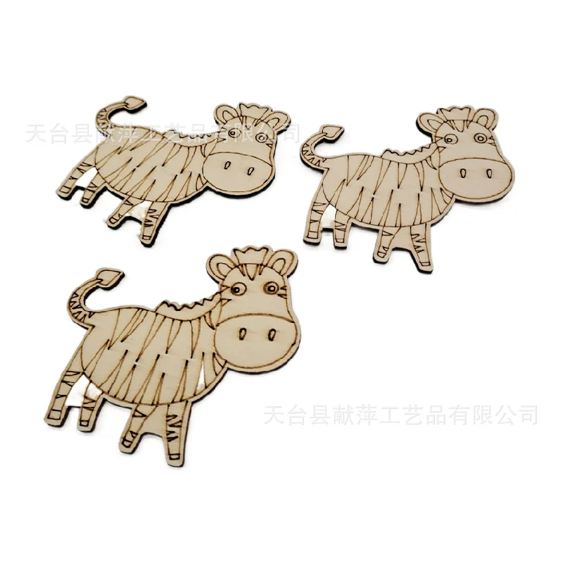 10 pz fai da te creatività animale Chip di legno decorazione della festa della casa scuola materna accessori in legno fatti a mano ornamento appeso