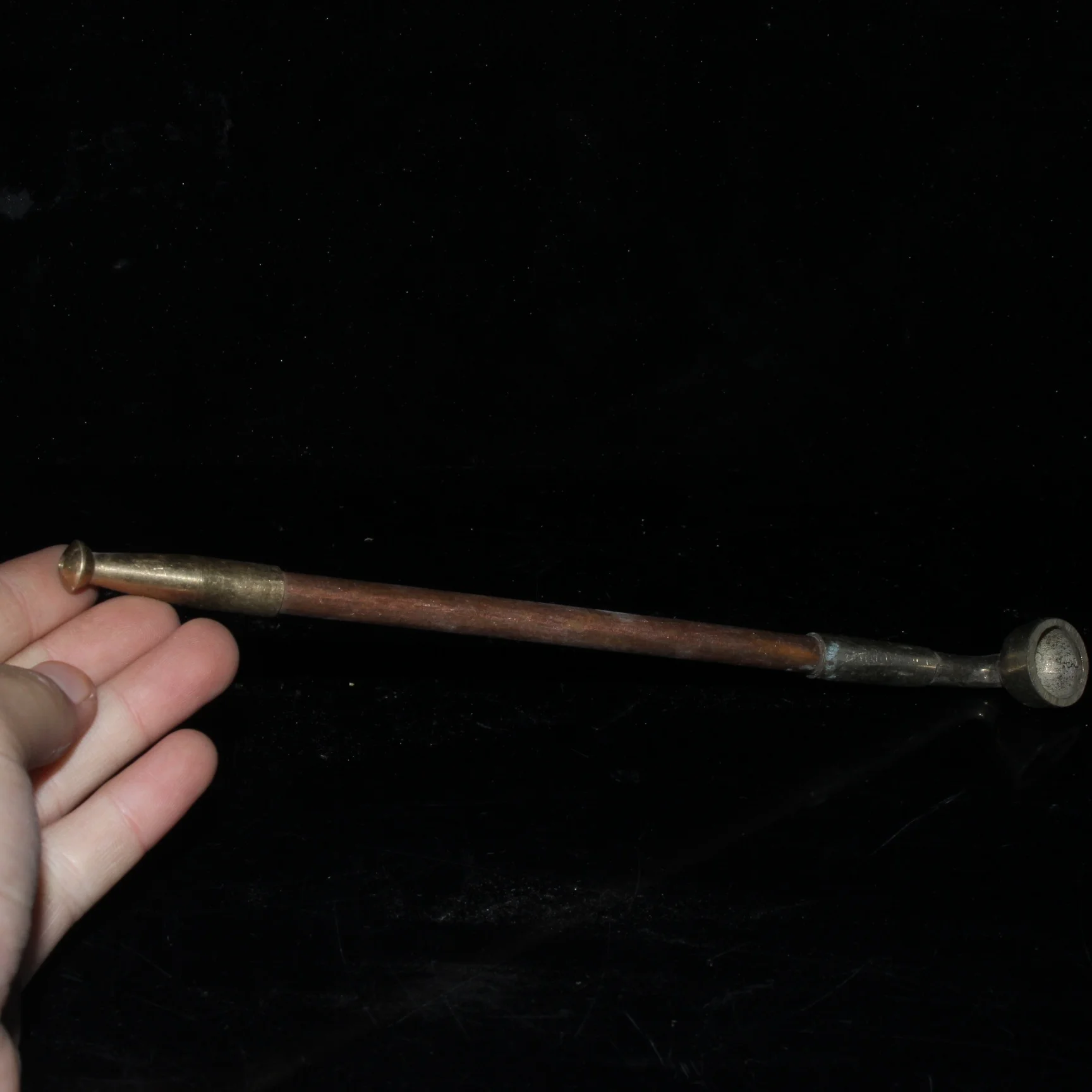 China Old Beijing Old Goods Pure Copper And Copper Rod Cigarette Pipe