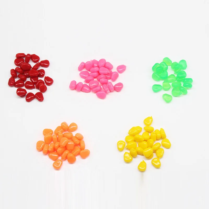 30pcs/lot Corn Smell Fishing Lure Silicone Soft Plastic Bait 1cm/0.33g Floating Soft Pellet lure Grass Carp fishign Tackle