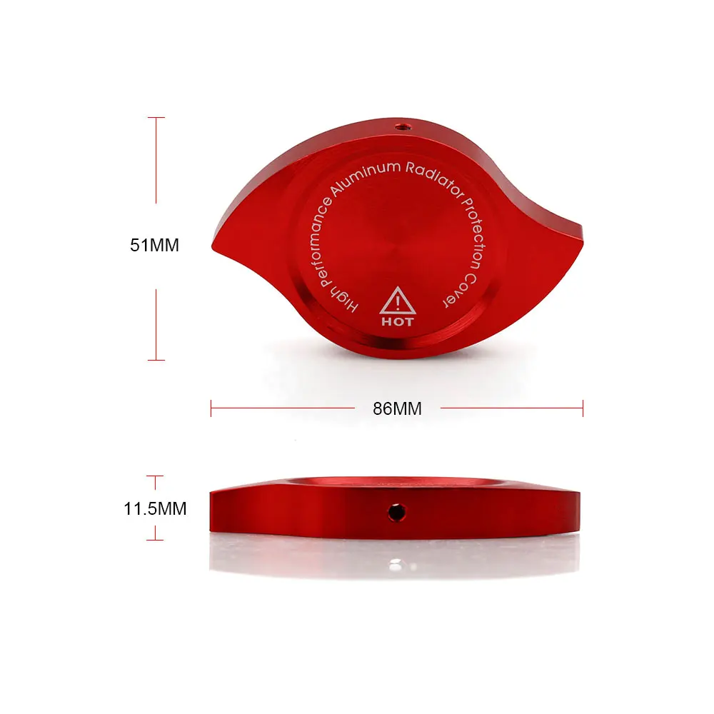 MUGE-Aluminum Radiator Protection Radiator Cap Cover for for HONDA Accord Black Red Blue Gold Silver Purple Cap Cover CAP007