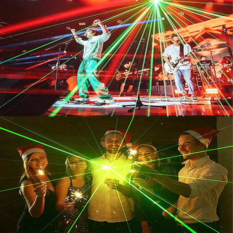 New Professional Christmas Stage Lights Beam DJ Disco LED Strobe Party Light DMX512 Sound Music  Laser Projector for Home Club