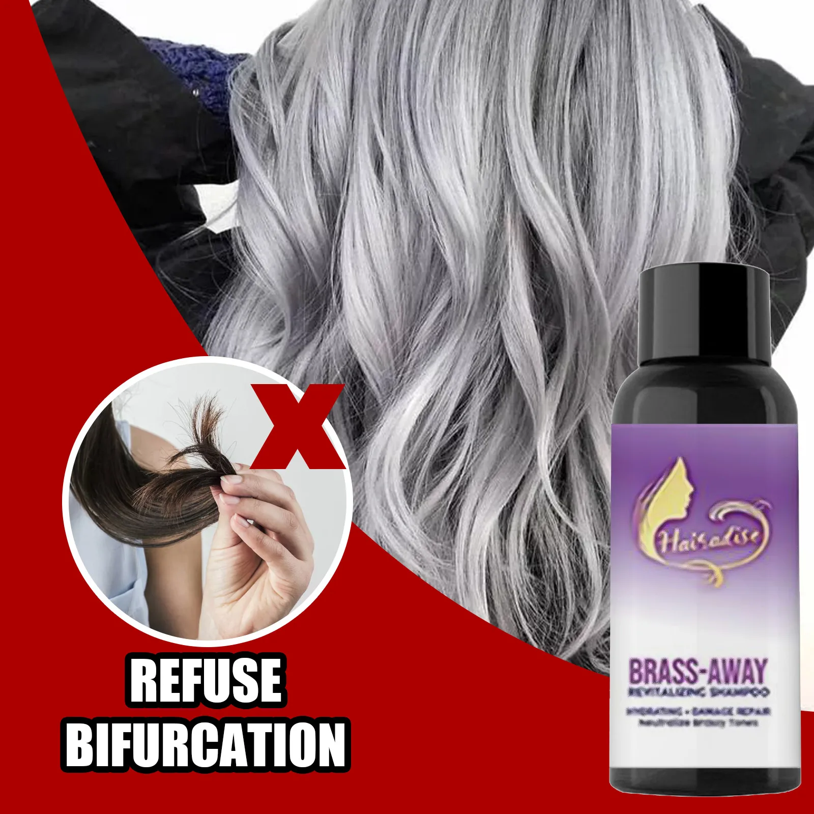 Hair Dye Brass-Corrector Violet Shampoo Hair Color Wax Styling Disposable Bleached And Made Gray After Dyeing Unisex Hair Care