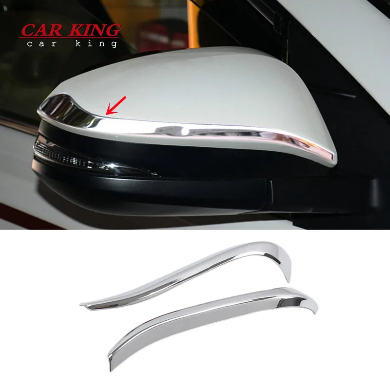 2PCS Chrome Car Exterior Side Door Rearview Side Door Mirror Stripe Cover Trim 2pcs For TOYOTA RAV4 RAV 4 2013-2016 2017 2018