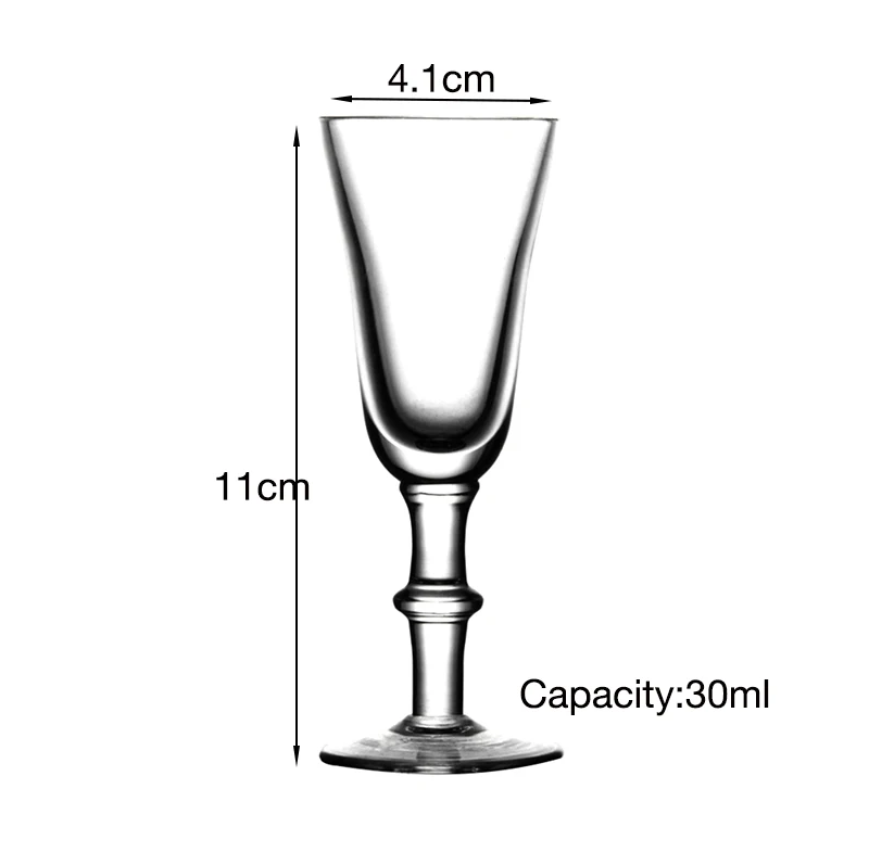 Cordial Shot Glasses,1 OZ Lead-Free Glass, Clear Heavy Base Fancy Shot Glass