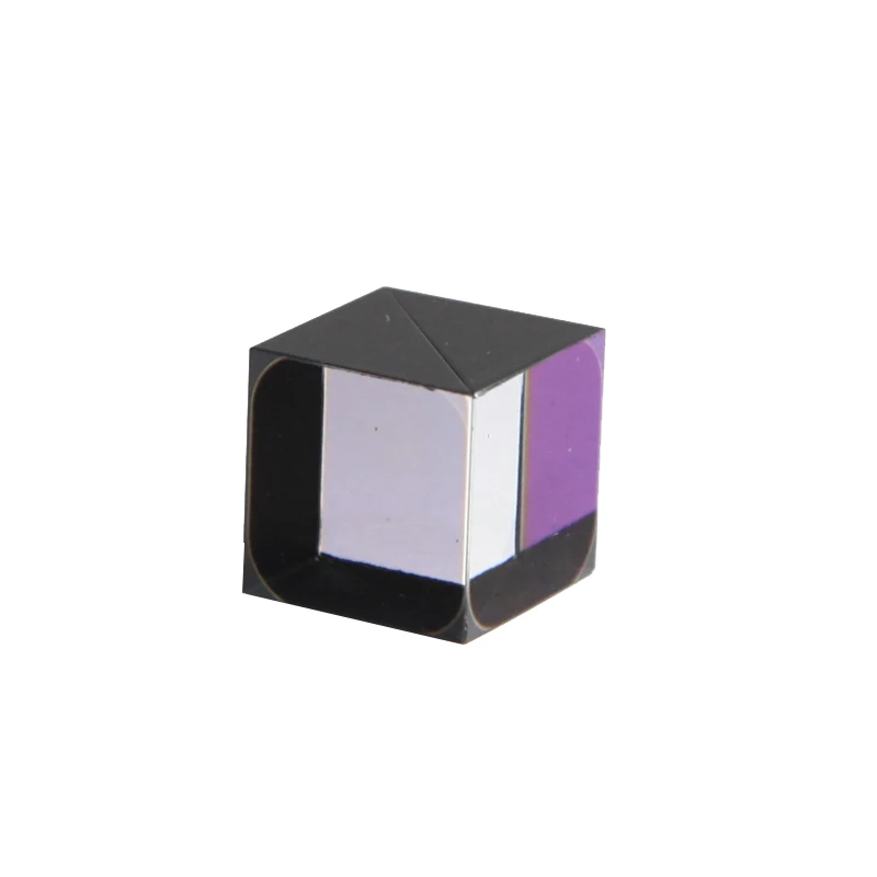 18 * 18 * 18 Mm Optical Glass Coated Black Beam Splitting Prism Semi-Reflective and Semi-Transparent Cube Splitting Ratio 5:5