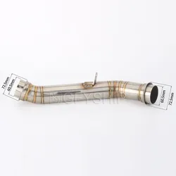 For KTM Superduke 1290 R 2014 2015 2016 1290 Super Duke R Escape Catalyst Delete Decat Pipe Exhaust Muffler Link Pipe