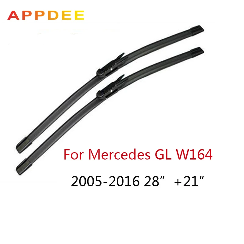 

Windshield Wiper Blades For Mercedes Benz GL Class W164 2005-2016 Pair 28''+21'' Windscreen Silicone Rubber Car Accessories