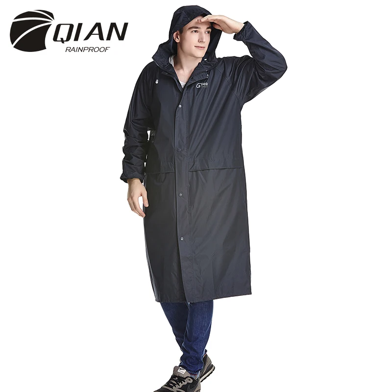 

QIAN Impermeable Long Raincoats Women/Men Waterproof Trench Coat Poncho Single-layer Rain Coat Women Rainwear Rain Gear Poncho