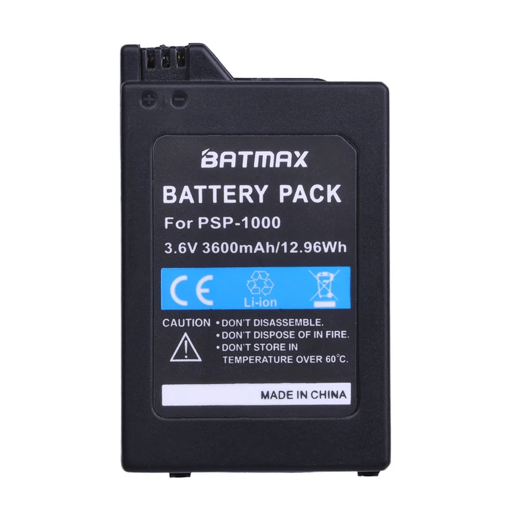 Batmax PSP1000 3600mAh bateria + szybka podwójna ładowarka LED do Sony PSP-110 PSP-1001 PSP-1000 PlayStation przenośna konsola PSP1000