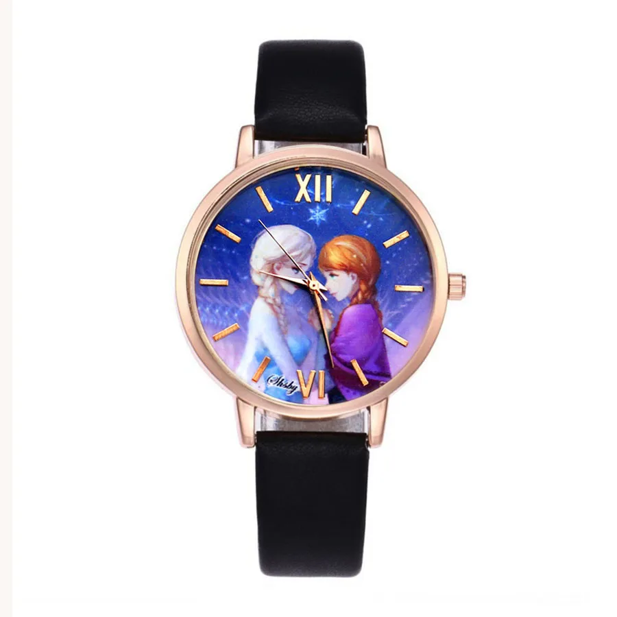 Shsby-Reloj de pulsera con correa de cuero de estilo chino para mujer, de cuarzo, de oro rosa, informal