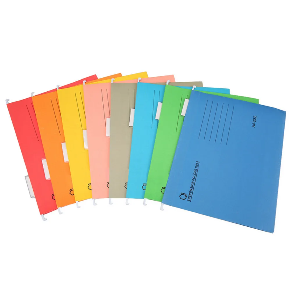 10PCS A4 Size Expanding Hanging File Folders with Tab for Hotels Libraries Offices Study Rooms Mix Color