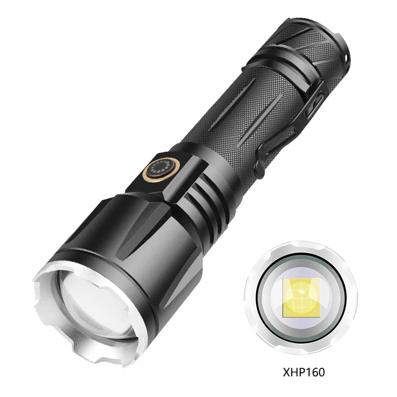 XHP160 1000,000LM The most Brightest Led Flashlight Zoomable Usb Chargeable Torch Light 18650 26650 Battery Lantern for Camping