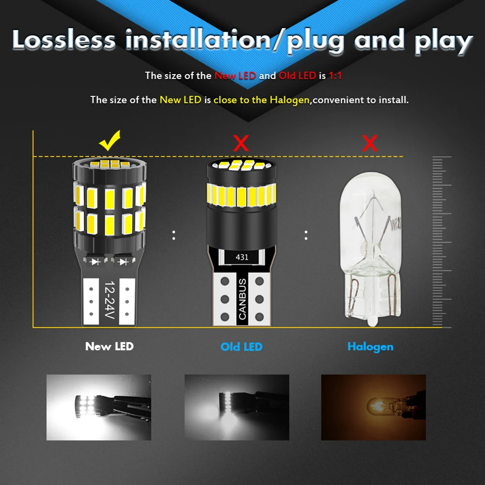 2x T10 LED Canbus Bulb W5W Clearance Parking Lights For Mazda 3 6 2 CX-5 323 5 CX5 2 626 Spoilers MX5 CX 5 GH Car Interior Light