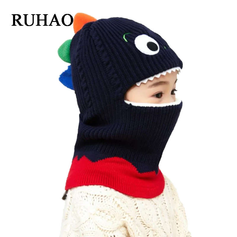 Children's hat cartoon baby hats autumn winter warm hat cute dinosaur knit hat Boys girls Skullies Beanies hats