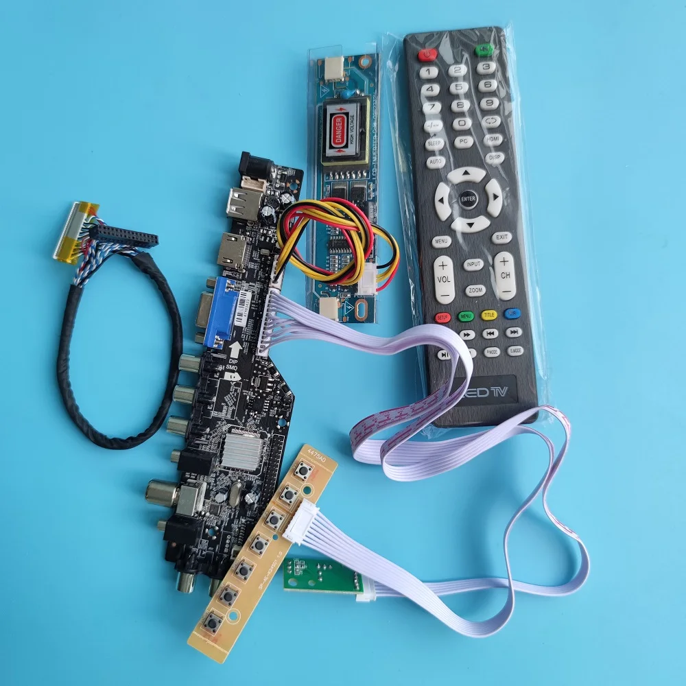 Kit For LQ170M1LA4B/LQ170M1LA4G/LQ170M1LA04 1920x1200 HDMI-compatible LED USB LCD Panel 2 CCFL Controller Board DVB-T TV Remote