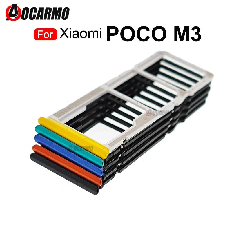 Sim Card Socket Slot Tray Reader Holder Adapter For Xiaomi POCO M3 SIM Tray Replacement Parts