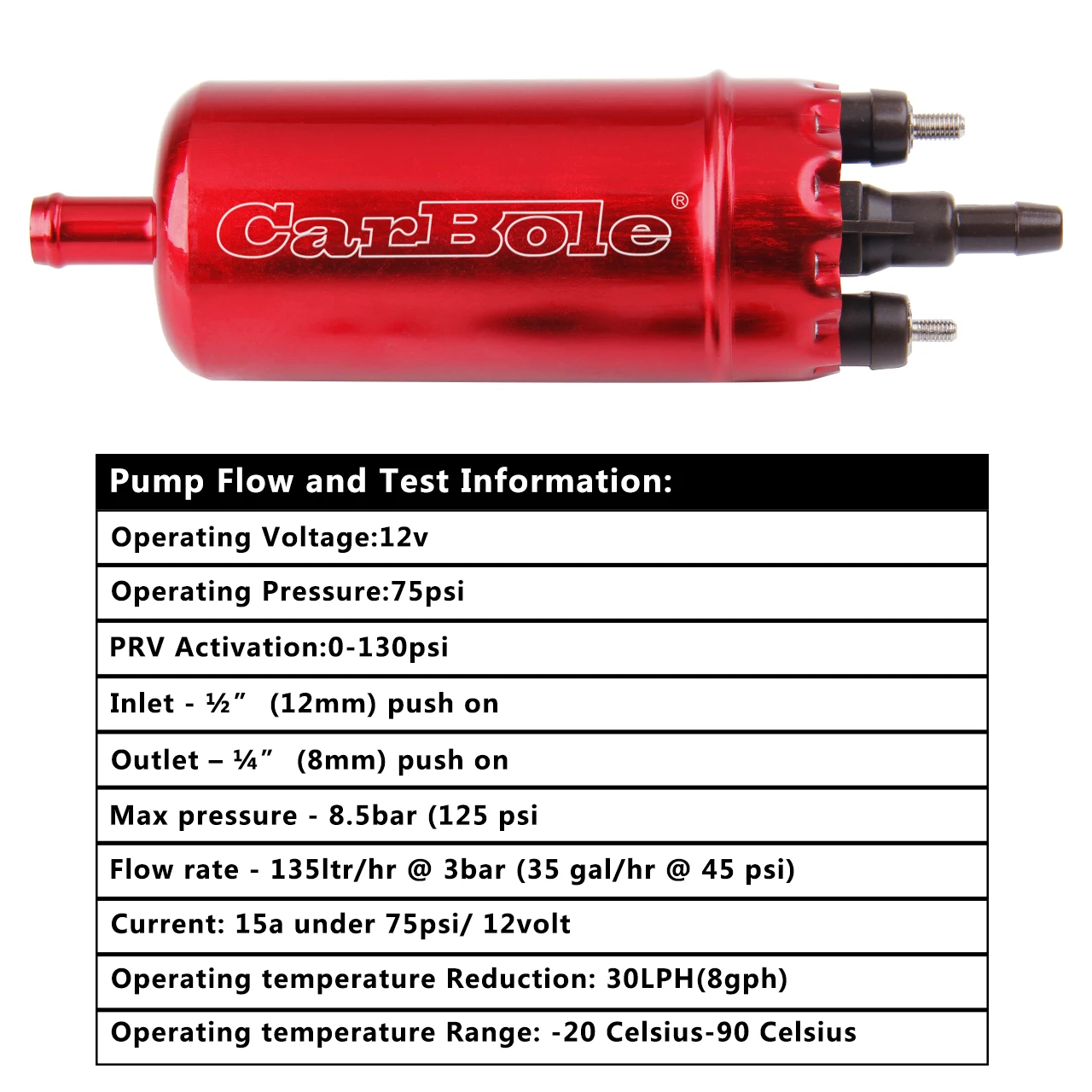 Inline High Pressure Fuel Pump Universal Replacement 0580464070 Electric External Fuel Pump