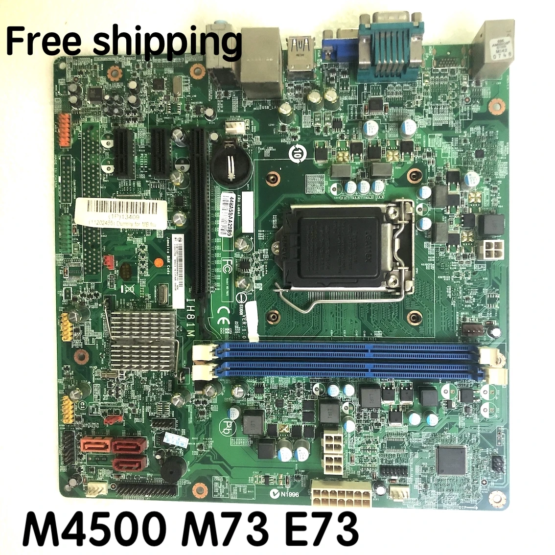 

00KT255 For Lenovo ThinkCentre M4500 M73 E73 Motherboard IH81M 03T7161 Mainboard 100%tested fully work