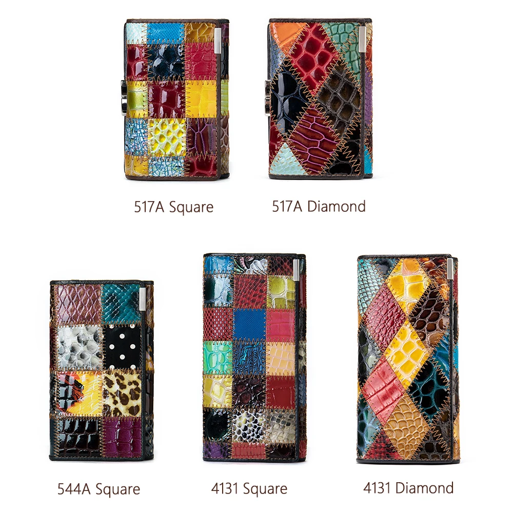 WESTAL Women\'s Wallet Luxury Genuine Leather Wallets for Women 2021 Patchwork Woman Wallets Long Cell Phone Wallet Cards Holder