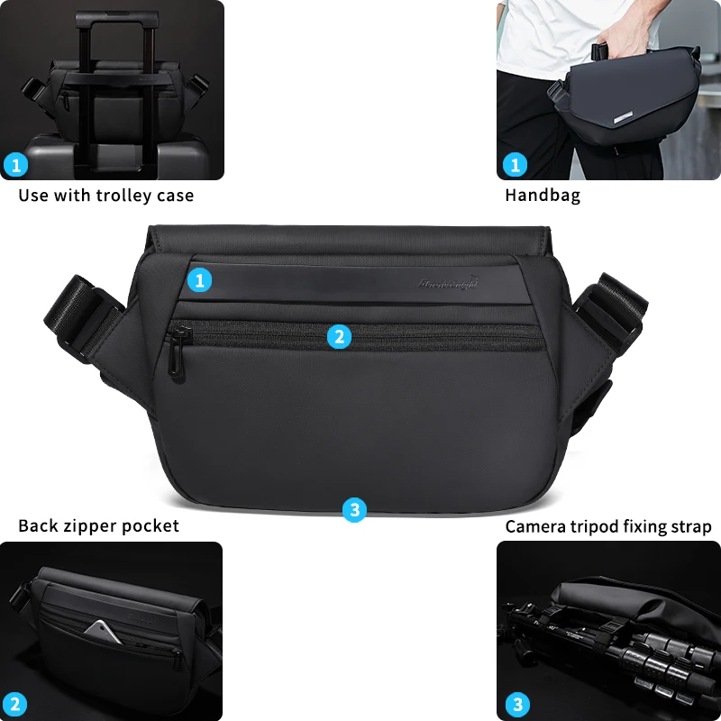 Hk-bolso de hombro impermeable para hombre, bandolera de mano de alta calidad, de viaje de negocios, nuevo estilo