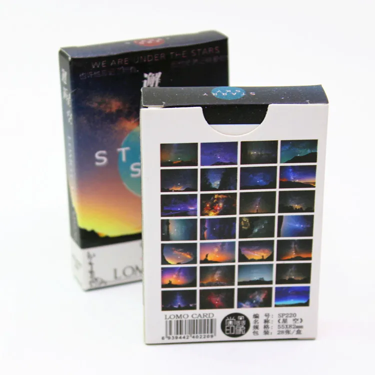 28 Sheets/Set  Starry Sky Lovely Mini Lomo Postcard /Greeting Card/Birthday Gift Card Message Card