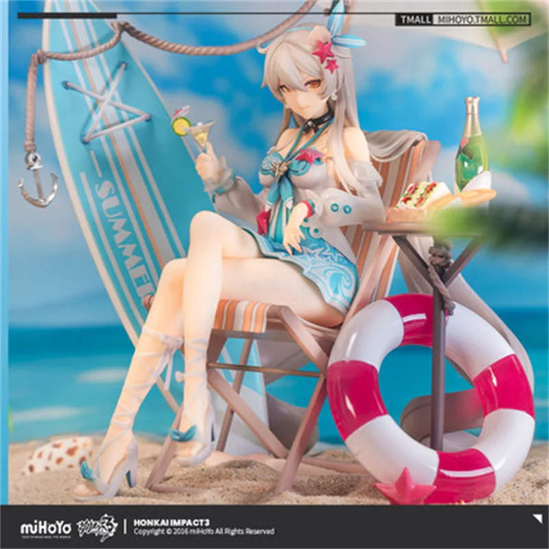 In Stock: Anime Game Honkai Impact 3 COSPLAY Kiana Kaslana Herrscher Of The Void 1/8 Figure Parasol Kaisirin Ver.