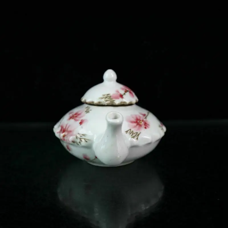 antique China rare Pastel Water point Peach blossom Small pot