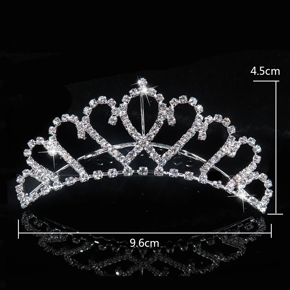 Principessa Corona per le Ragazze Del Partito Da Sposa Corona Tiara Diadema di Cristallo Floreale di Cerimonia Nuziale Accessori Per Capelli Da