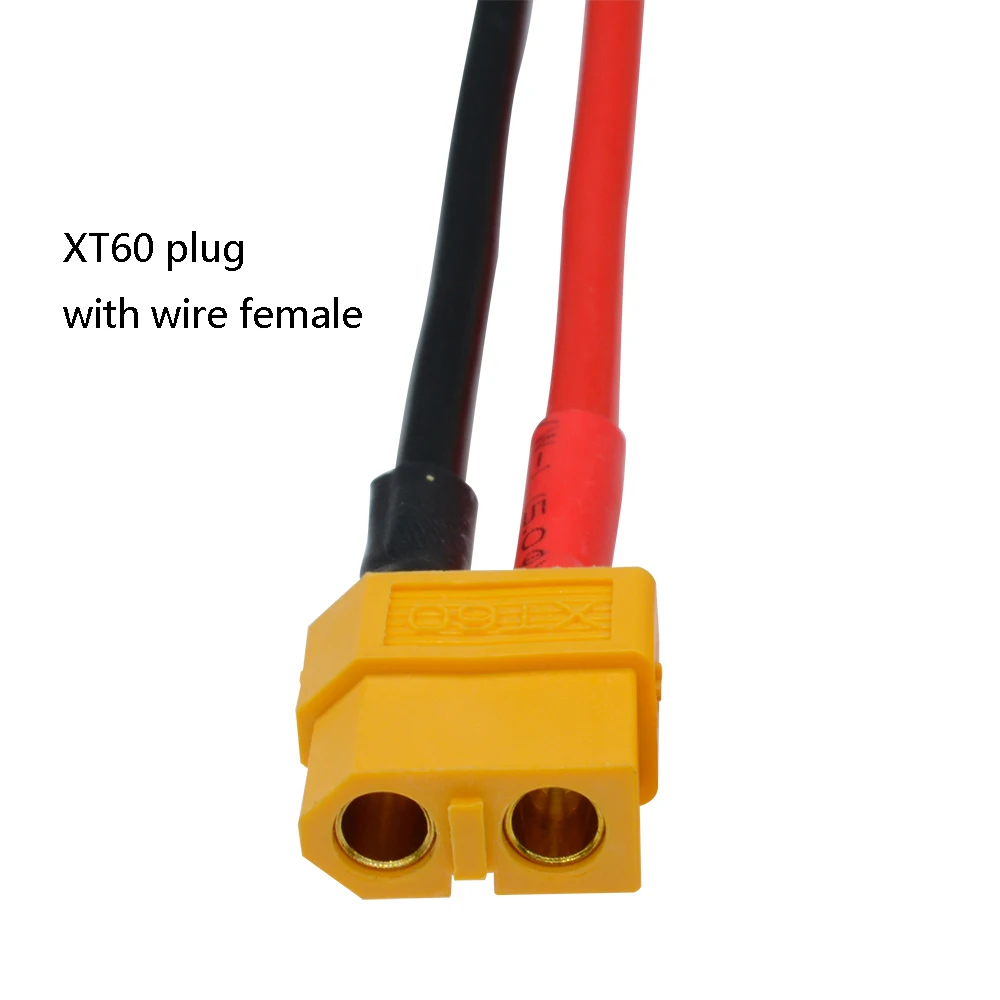 10cm 1 para baterii XT60 męski wtyk żeński z silikonem 14 drut AWG dla 7.4v 11.1v 14.8v 22.2v baterii