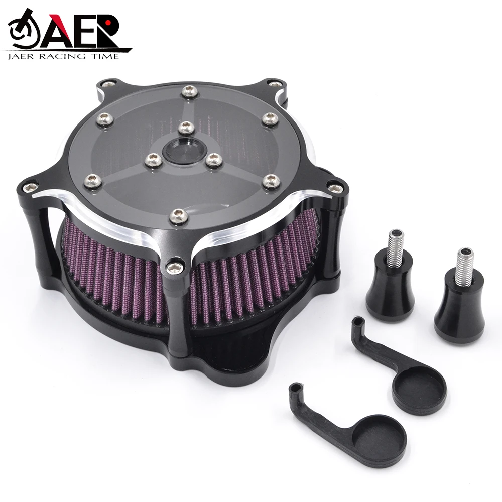 

JAER Motorcycle Air Cleaner Kits Intake Filter For Harley 2008-2016 Touring Road King Road Glide