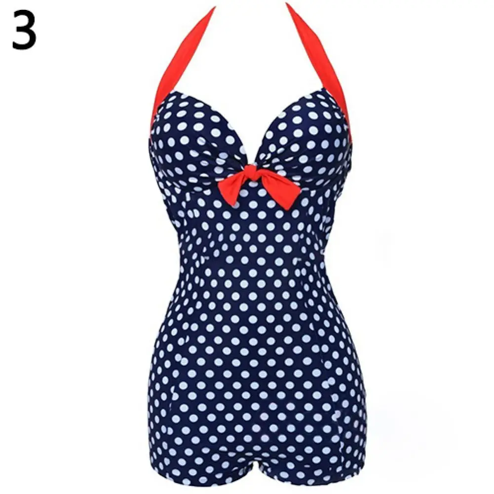 Women\'s Swimwear Bodysuit One-piece Bathing Suit Dotted Beachwear Push Up Monokini Swimsuit Beachwear Bathing Suits