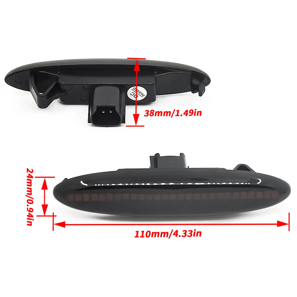 

For Lexus IS250 IS350 SC430 E350 Toyota Camry Highlander Crown Led Water Flowing Dynamic Side Turn Signal Indicator Lights