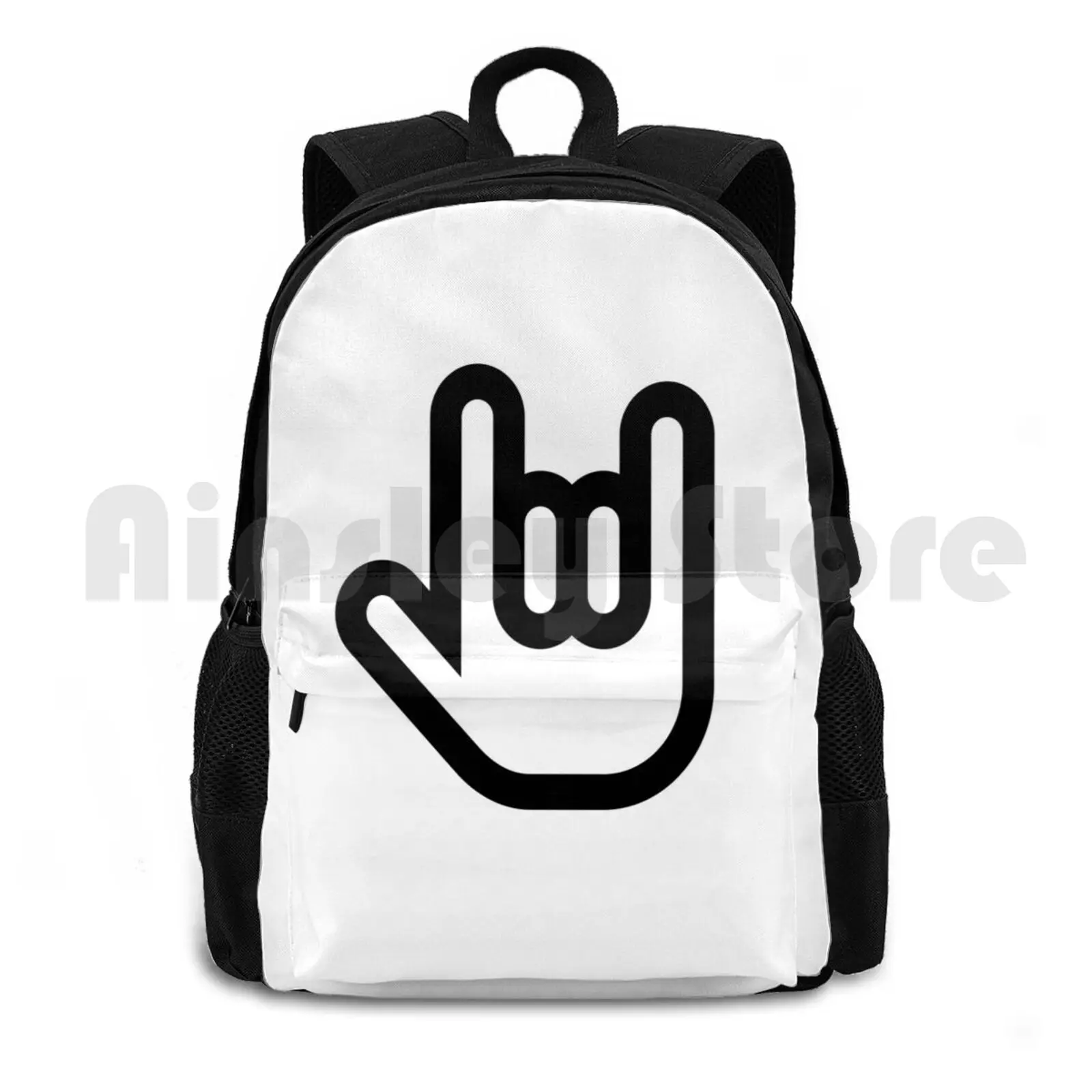 

Heavy Metal Hand Symbol Outdoor Hiking Backpack Riding Climbing Sports Bag Heavy Metal Metal Metal Music A7x Avenged Sevenfold