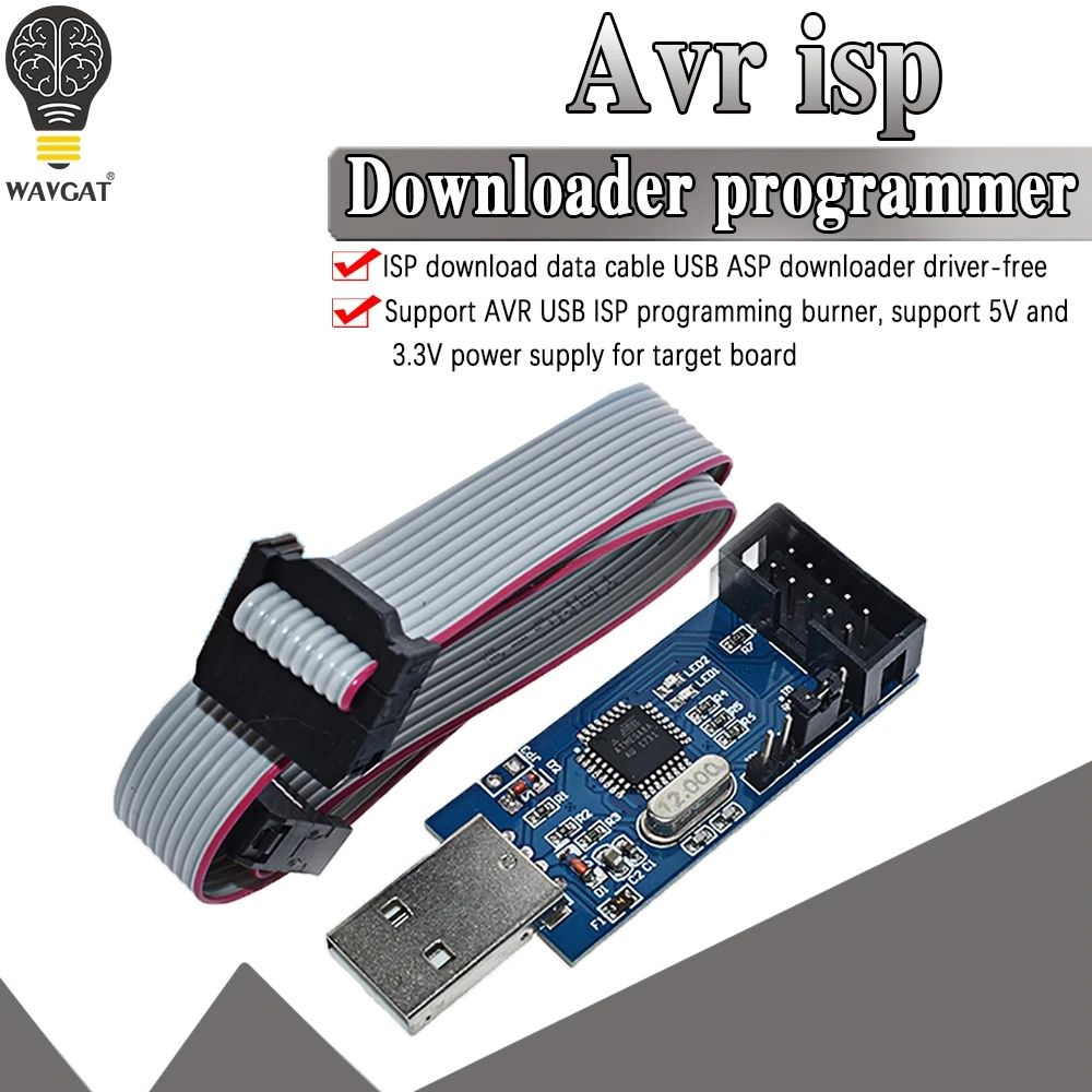 Wavgat usbasp usbisp avr programador usb isp usb asp atmega8 atmega128 suporte win7 64