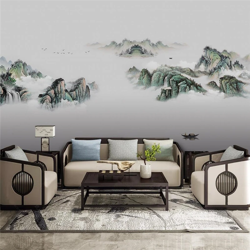 

beibehang Custom papel de parede 3d Abstract ink landscape scenery wallpapers for living room TV background 3D wall paper mural