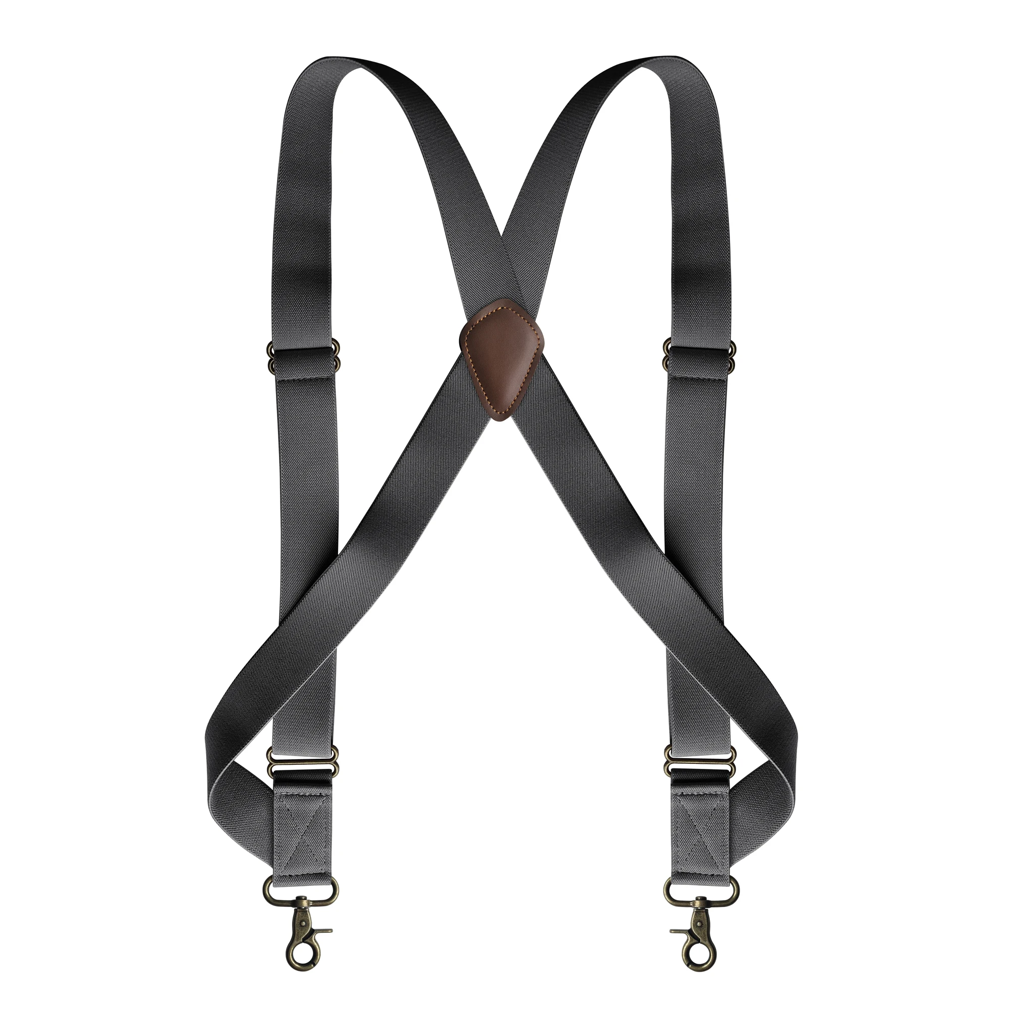 Fashion Newline 2 Big Bronze Color Hook Clips Suspenders Strong Suspenders For Men/Husband's Gifts