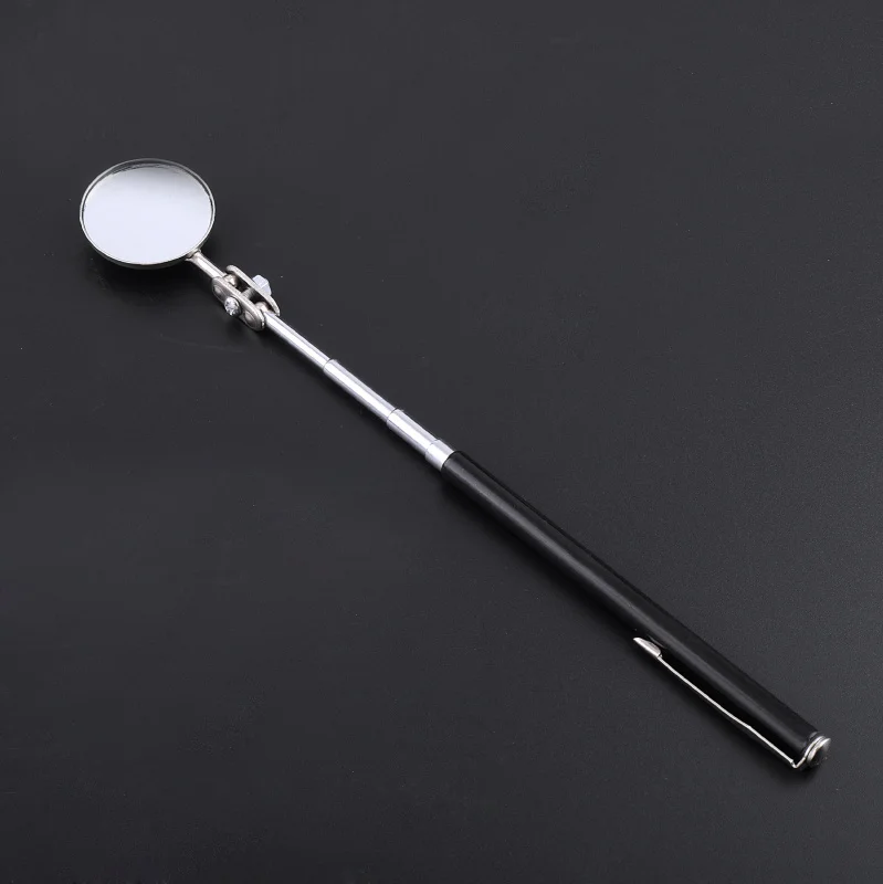 1Pc Square/round Rotatable Mirror Angle Telescopic Mirror Extendible Inspection Stainless Steel Detection Tool Equipment