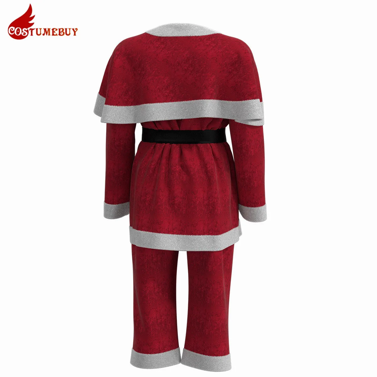 Damen Weihnachten Weihnachten Cosplay Kostüm Samt Fell Kapuze Mantel Phantasie Kleid, Männer Santa Claus Anzug Winter Cape mit Hut