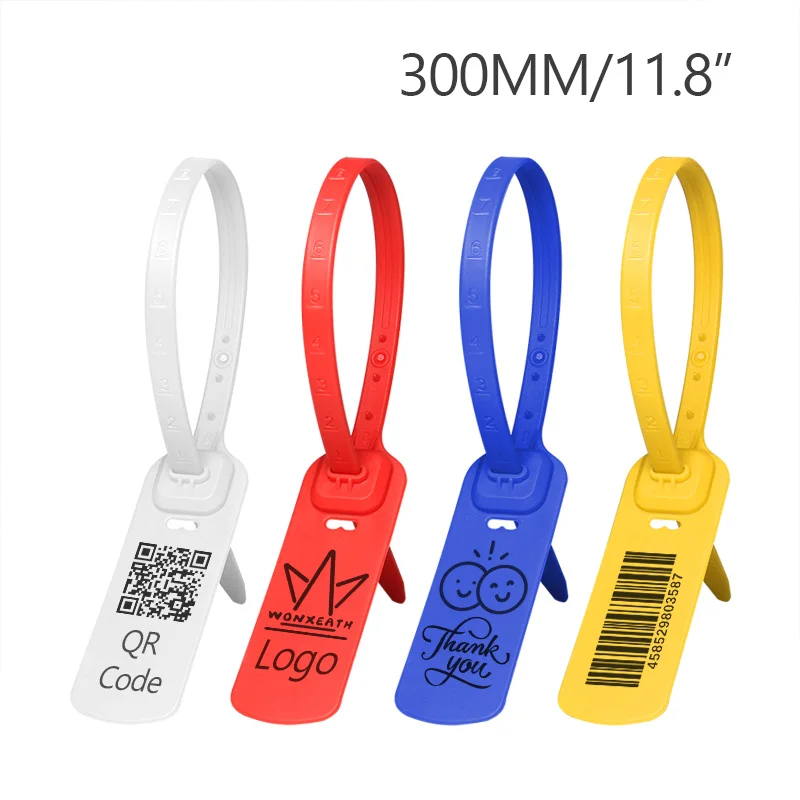 100Pcs Custom Cable Ties Orginazer Zip Tie Plastic Stronger Security Seals Tag Truck Logistics Fire Extinguisher  300mm/11.8 