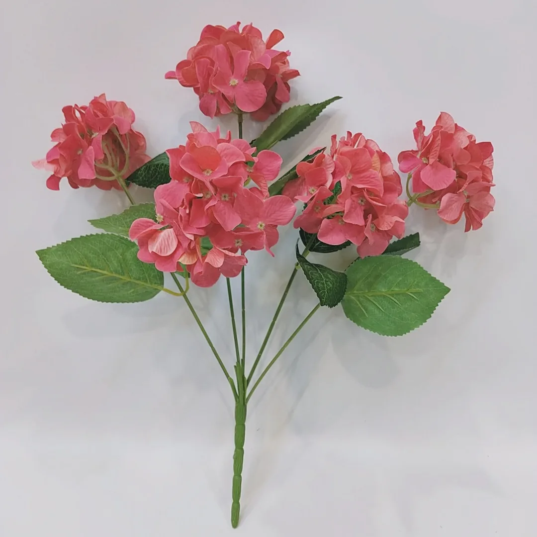 Artificial Silk  Hydrangea Bouquets Simulation Fake Flower Wedding Bouquet Home Living Room Balcony Garden Desktop Decoration