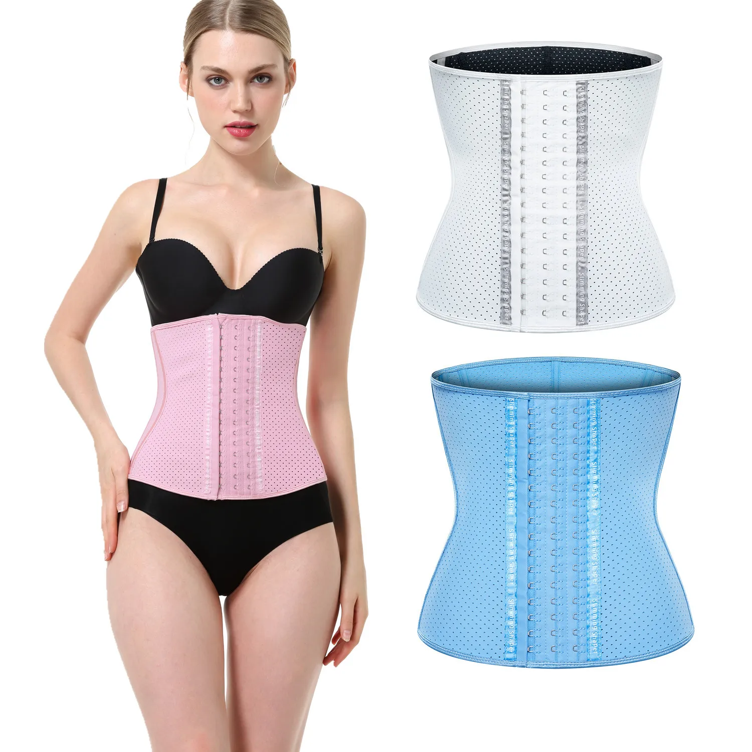 Air Hole Breathable Latex Waist Trainer Shaper Underbust Workout Gym Sports Slimming Weight Loss Clothes Women Steel Boned Korse