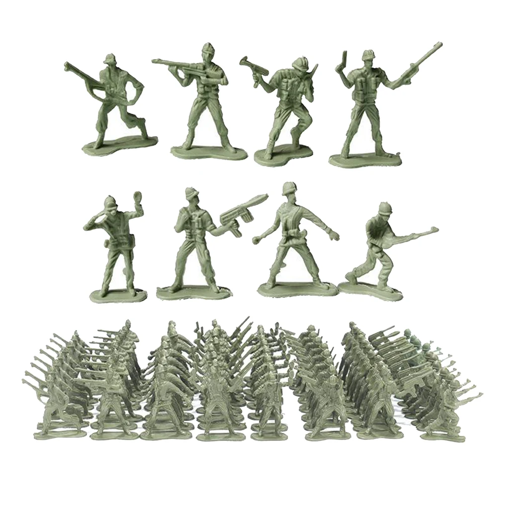 100Pcs 4,5 cm Kunststoff Soldat Spielzeug Statische Kleine Soldat Person Militär Modell Gebäude Kits Kinder Spielzeug Großhandel Mischreihe