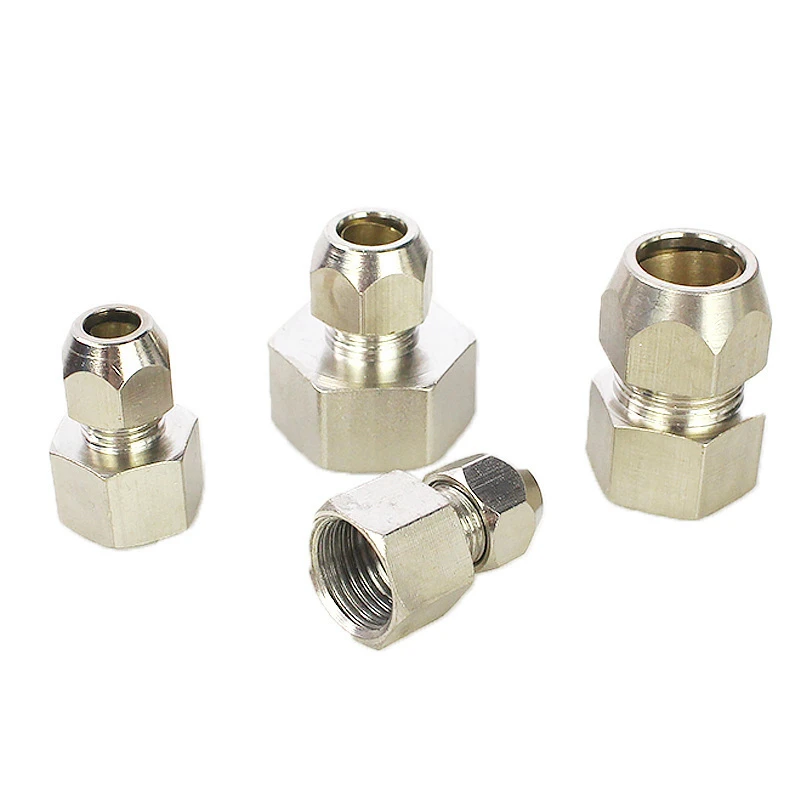 Ring Lock oil Tube Compression Ferrule Tube Compression Fitting Connector tube 4-12mm Female Thread 1/8