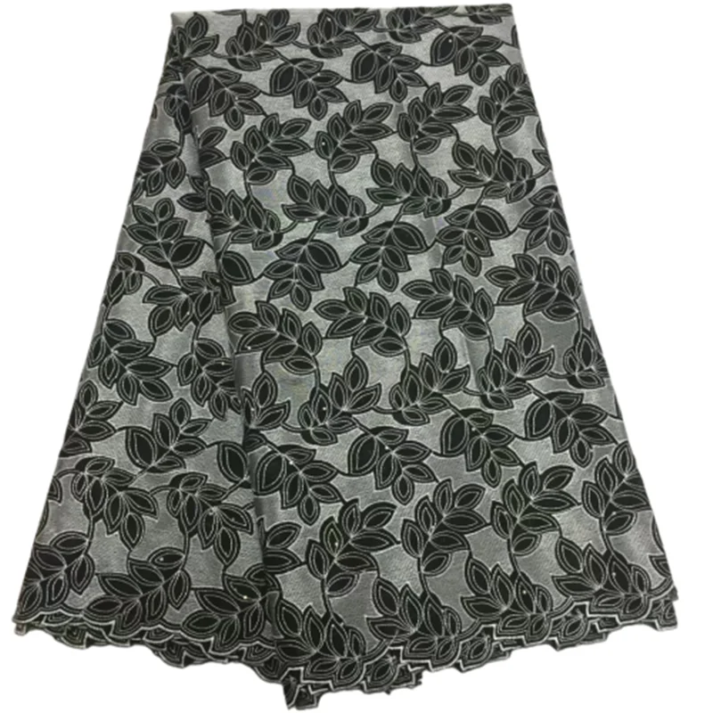 

2021 Latest Style green Gold High Quality African French Lace Fabric with Sequins Nigerian Lace Fabrics For Wedding Party