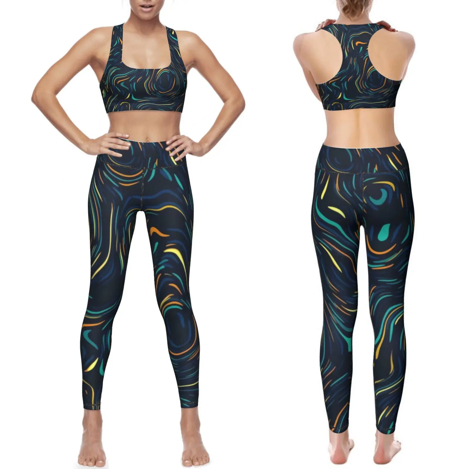 Naadloze Sexy Fitness Vrouwen Sport Leggings Ademende Gym Fitness Up Kleding Mode Patchwork Print Hoge Taille Tas Heup Broek