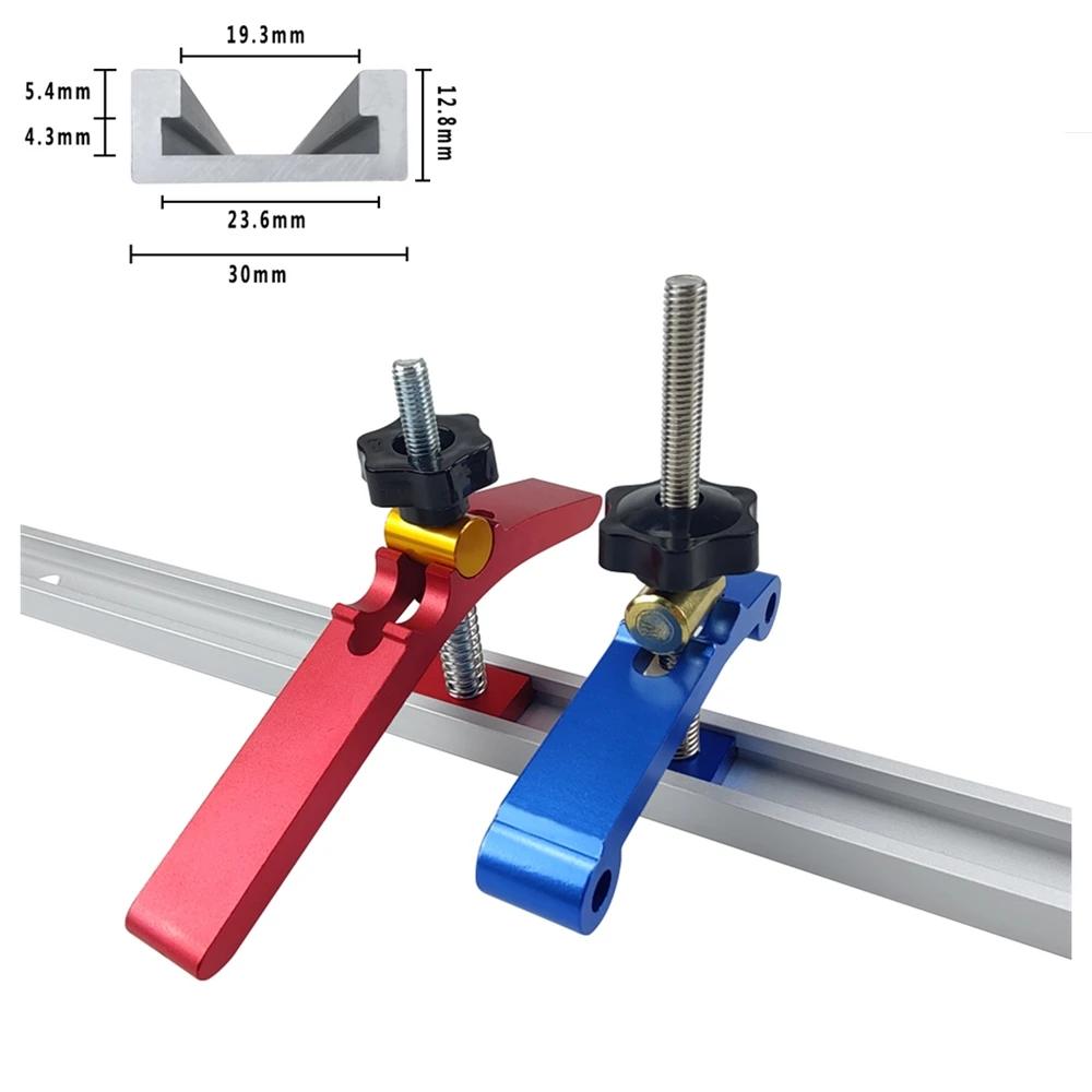 Holzbearbeitung T Slot Block Clamp Zimmerei Pressspan Clamp Kit Multi-Zweck T Track Clamp Positionierung Limiter Gehrung Clip Gerät