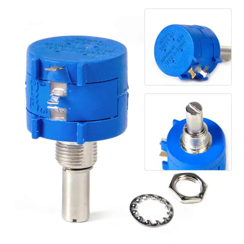 2pcs/set 3590S Multi-turn wirewound Potentiometer 10K 500R 1K 2K 5K 20K 50K 100K  volume control Adjustable Resistor