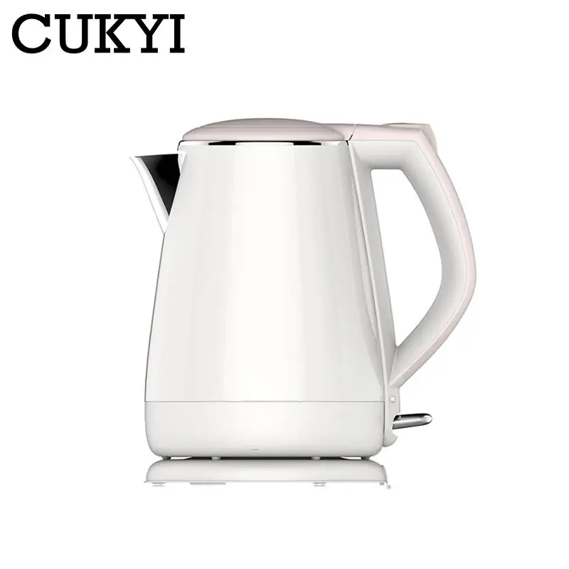 CUKYI Household electric kettle insulation 304 stainless steel  Boil 4 minutes Auto power off  temperature control