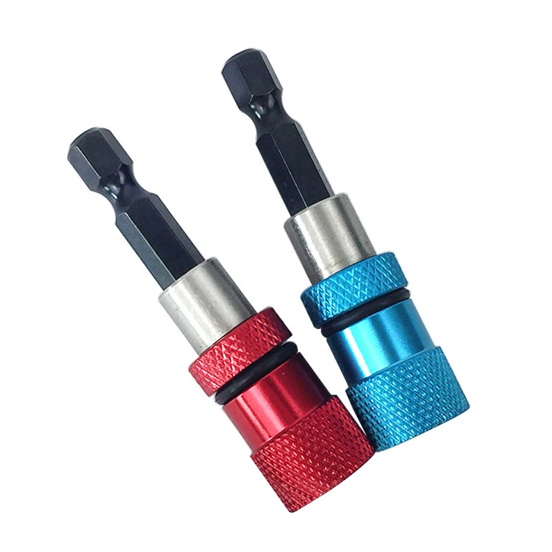 1 peça de liberação rápida magnético bit chave de fenda titular 1/4 "hex shank magnética drywall parafuso bit titular broca ferramenta parafuso